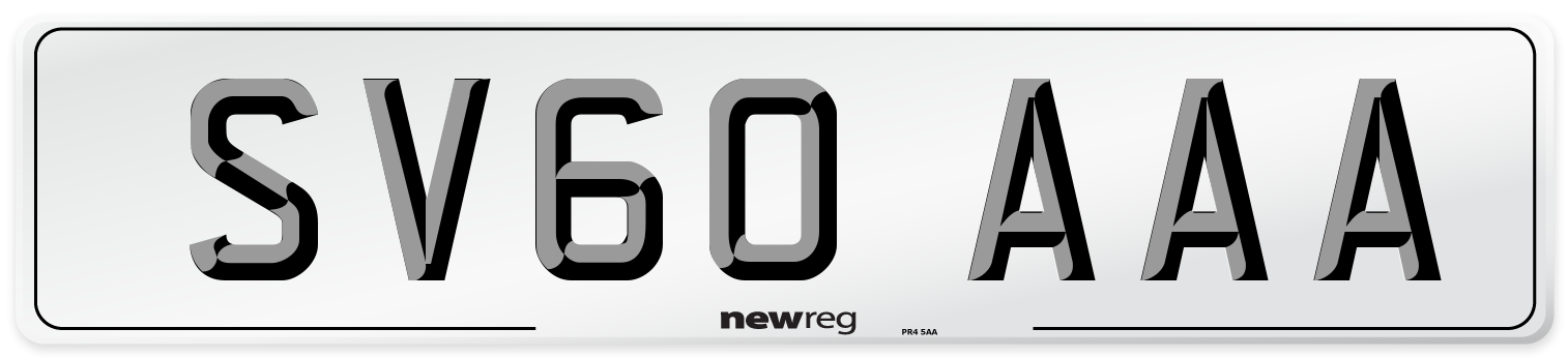 SV60 AAA Number Plate from New Reg